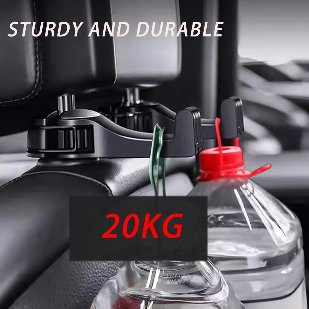Car Seat Hooks for Alfa Romeo Tonale 4C 8C Competizione 940 955 952 949 965,Car Seat Hidden Hooks Car Handbag Hooks Multifunctional Hook,2 Four-C Gray