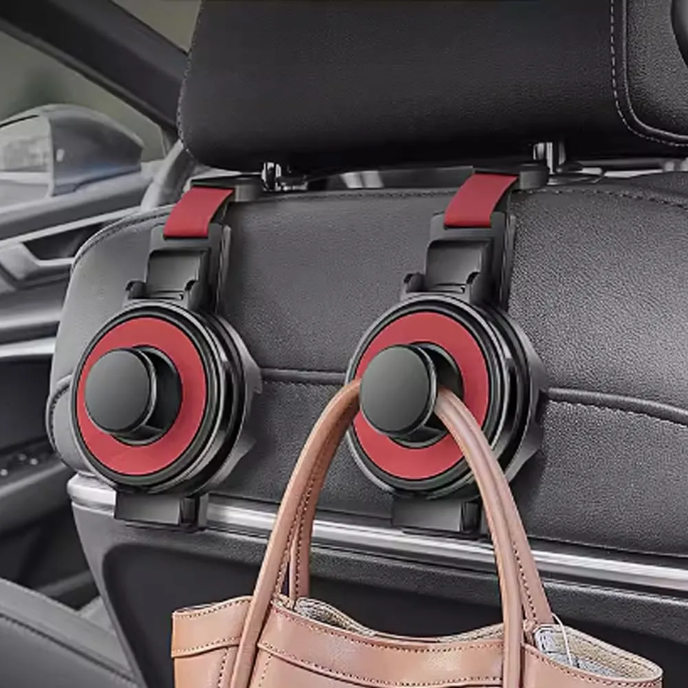 Car Seat Hooks for Subaru BRZ WRX STi Impreza Legacy XV Forester Outback,Car Seat Hidden Hooks Car Handbag Hooks Multifunctional Hook,2 Four-B Red