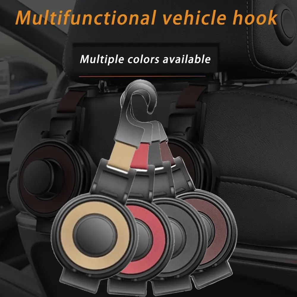 Car Seat Hooks for Subaru BRZ WRX STi Impreza Legacy XV Forester Outback,Car Seat Hidden Hooks Car Handbag Hooks Multifunctional Hook,2 Four-B Red