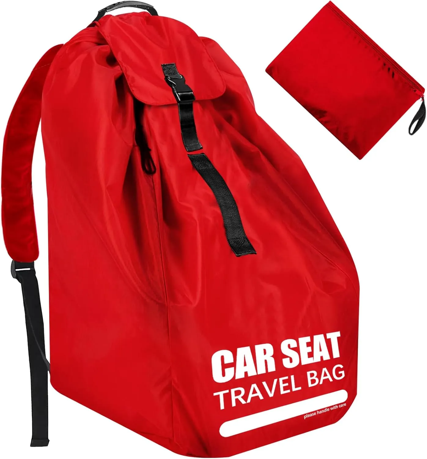 Car Seat Travel Bag for Airplane, Large Car Seat Bags for Air Travel with Padded Straps, Gate Check Storage Bag/Backpack for Car Seat Airport, Carseat Cover Travel - Baby Travel Essential for Flying