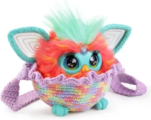 Carrier Compatible with Furby for Interactive Plush Toys, Handmade Crochet Bag Compatible with Furby Tie Dye