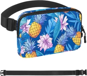 Cartoon Pineapple Pattern Belt Bag for Men and Women Fanny Pack,Belt Bag with Adjustable Strap,Fashion Crossbody Everywhere Belt Bag for Travel Outdoors Running Hiking