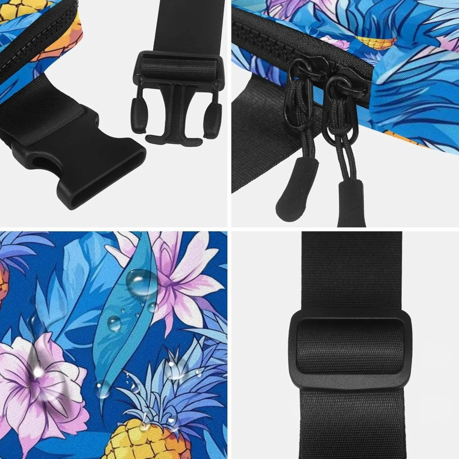 Cartoon Pineapple Pattern Belt Bag for Men and Women Fanny Pack,Belt Bag with Adjustable Strap,Fashion Crossbody Everywhere Belt Bag for Travel Outdoors Running Hiking