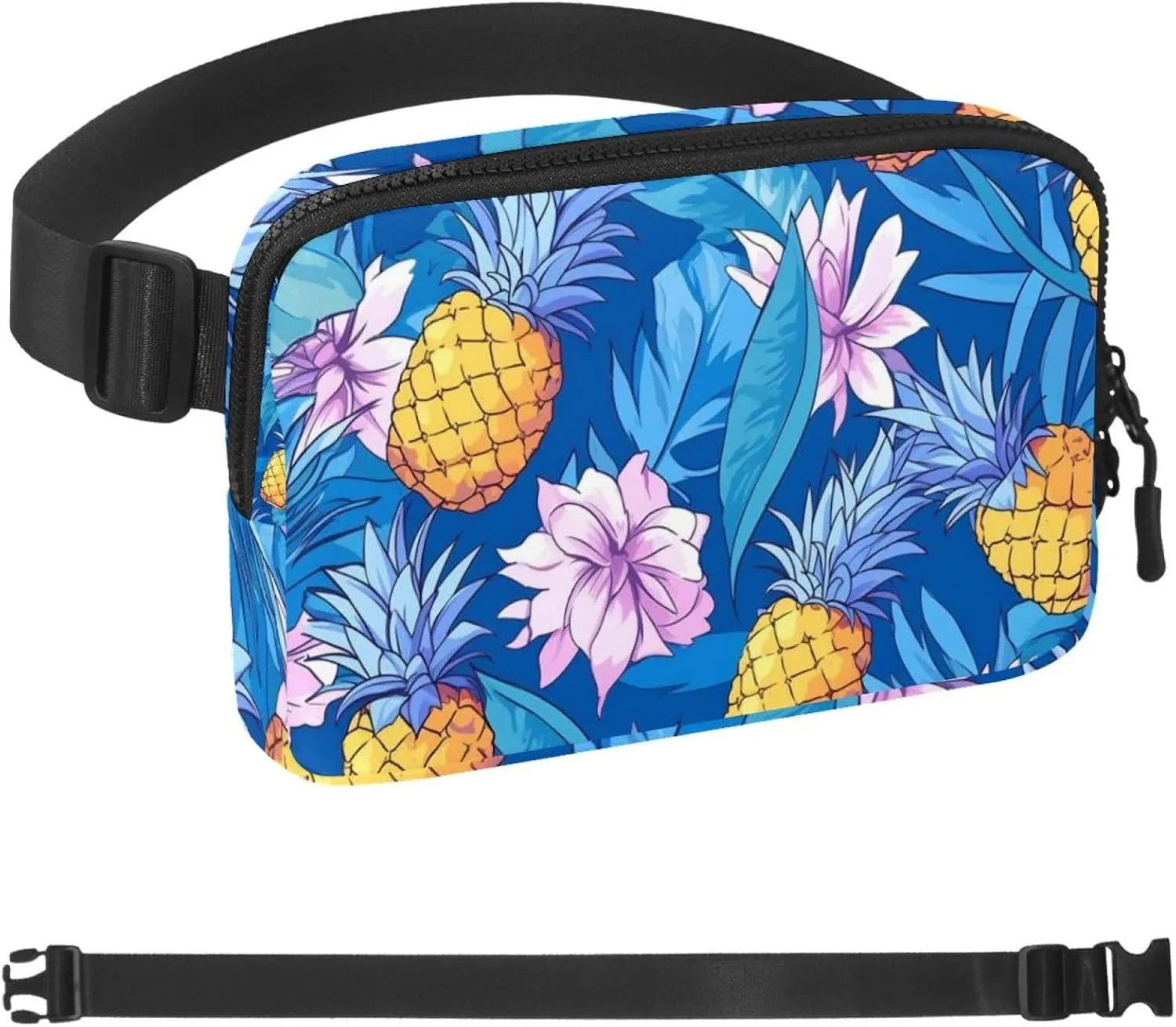Cartoon Pineapple Pattern Belt Bag for Men and Women Fanny Pack,Belt Bag with Adjustable Strap,Fashion Crossbody Everywhere Belt Bag for Travel Outdoors Running Hiking