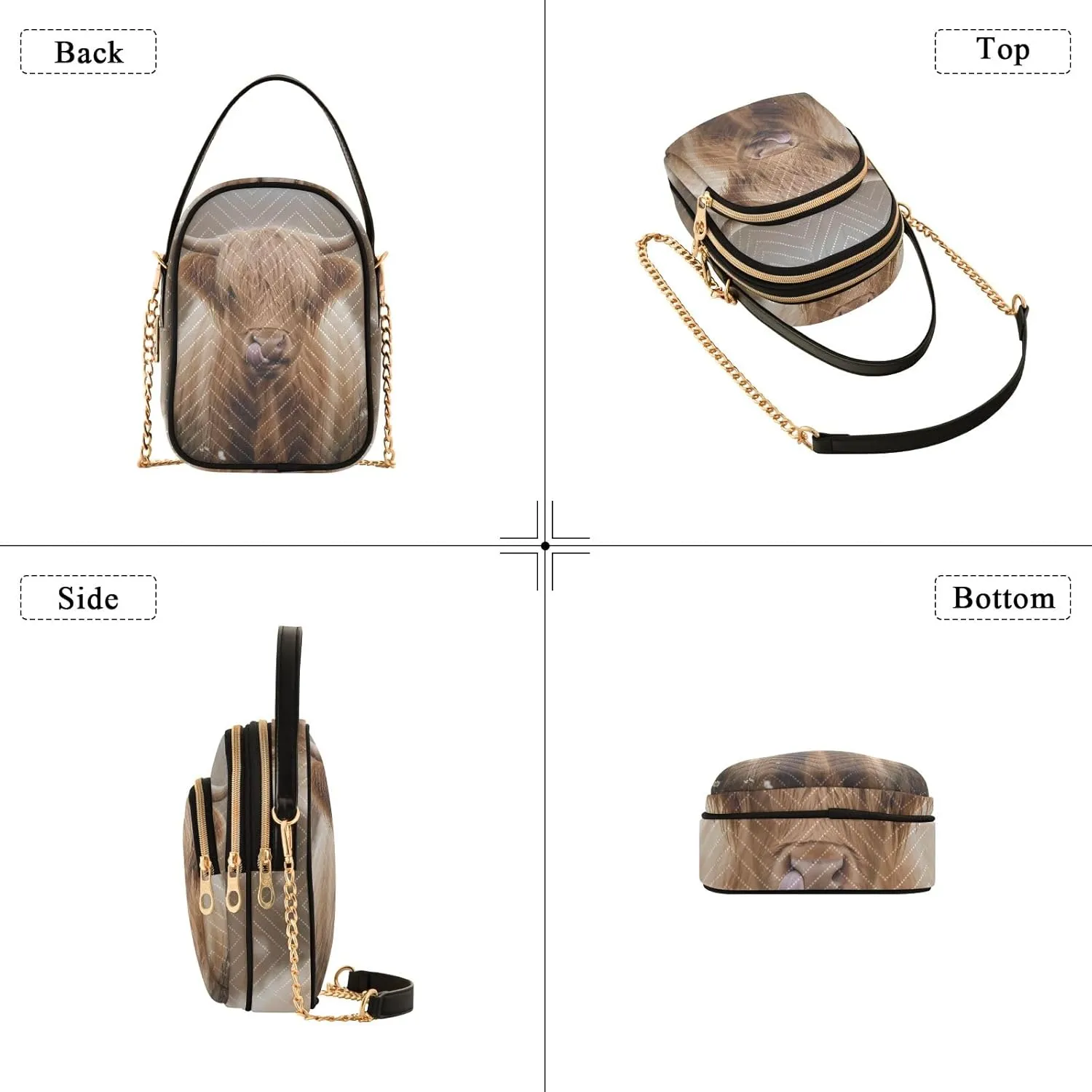 Cartoon Small Handbag Crossbody Bag for Women Quilted Bags Shoulder Purse Phone Wallet Chain Bag