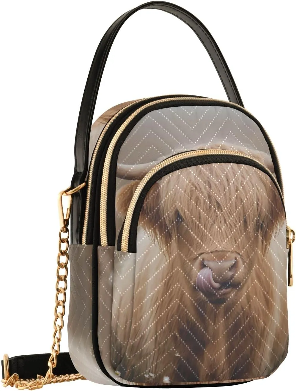 Cartoon Small Handbag Crossbody Bag for Women Quilted Bags Shoulder Purse Phone Wallet Chain Bag