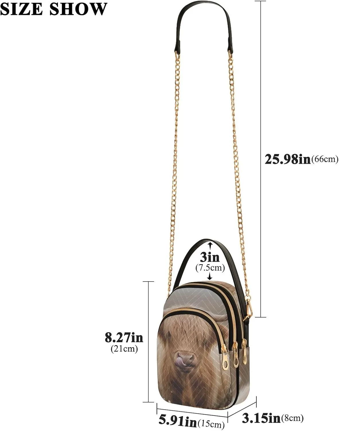 Cartoon Small Handbag Crossbody Bag for Women Quilted Bags Shoulder Purse Phone Wallet Chain Bag