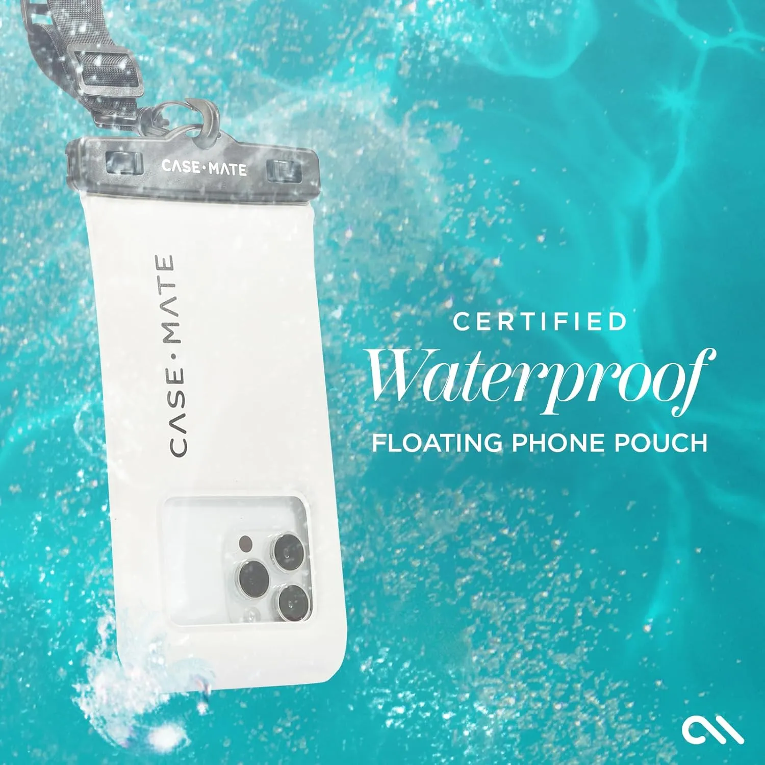 Case-Mate 2 Pack IP68 Waterproof Phone Pouch - Floating Waterproof Phone Case w/Crossbody Lanyard - Beach Cruise Ship Travel Essentials - Compatible w/All Devices, Touchscreen Friendly - Sand Dollar