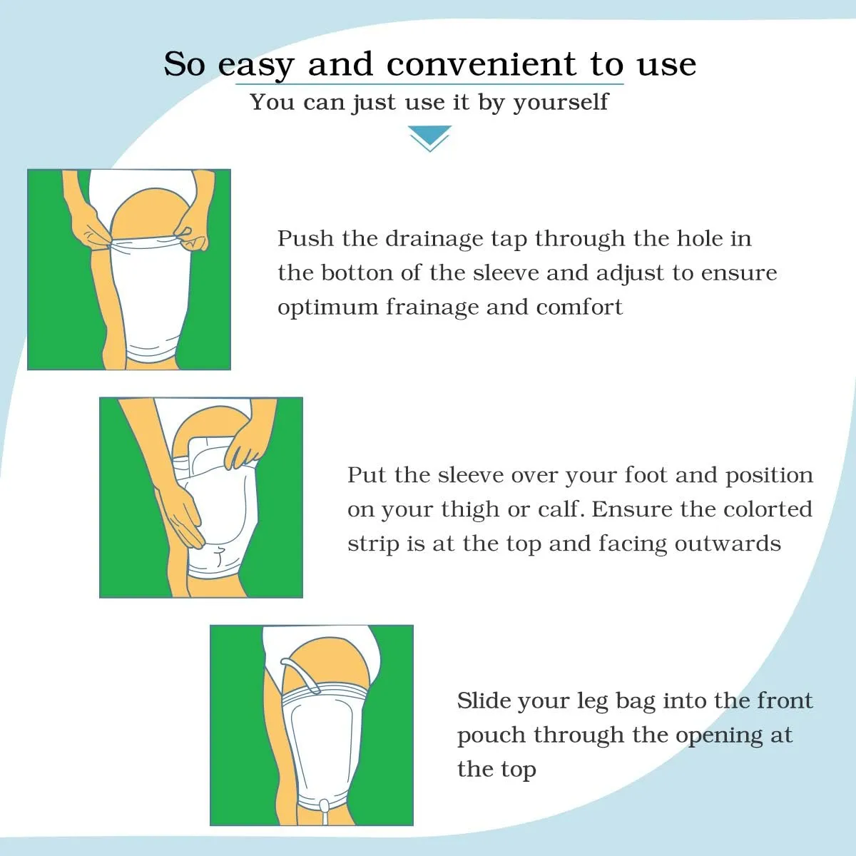 Catheter Leg Bag Holder 2 Count Fabric Catheter Sleeves Urine Leg Bag Holder - Urinary Drainage Bag Stay in Place Urine Bags for Legs Foley Catheter Bag Holder Strap for Men or Women Wheelchairs (XL)