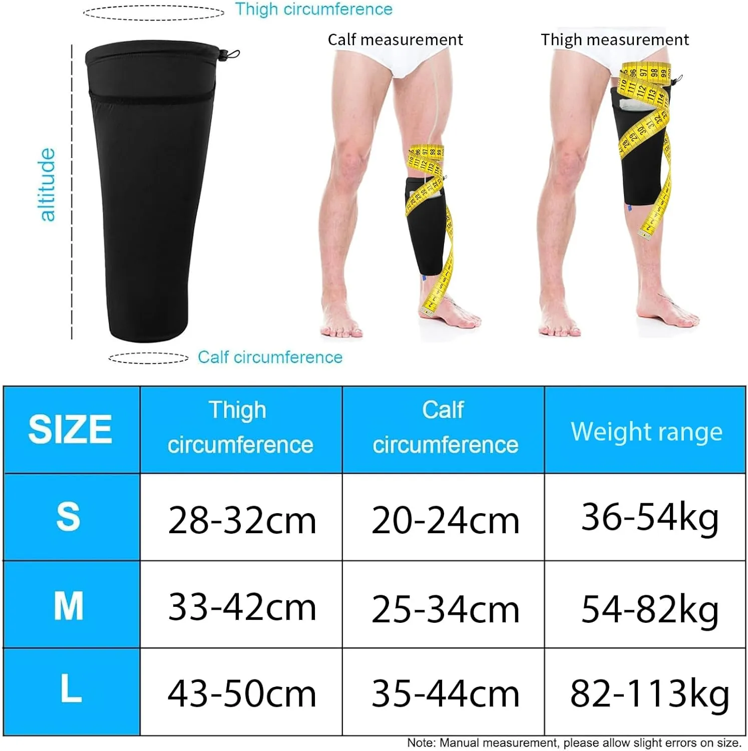 Catheter Leg Bag Holder, Adjustable Catheter Sleeves Urine Leg Bag Holder, Urinary Drainage Bag Stay in Place Urine Bags for Legs Foley Catheter Bag Holder for Women or Men (Black, M)