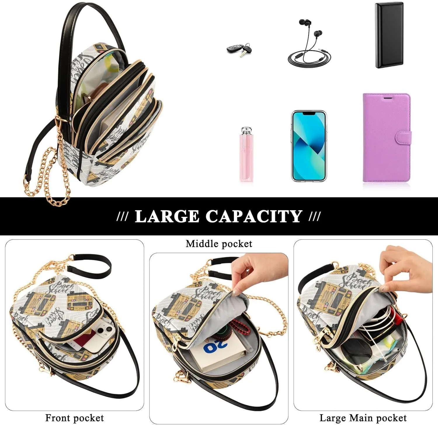 Cell Phone Purse Crossbody Handbag Durable Shoulder Bag Sturdy Travel Pouch