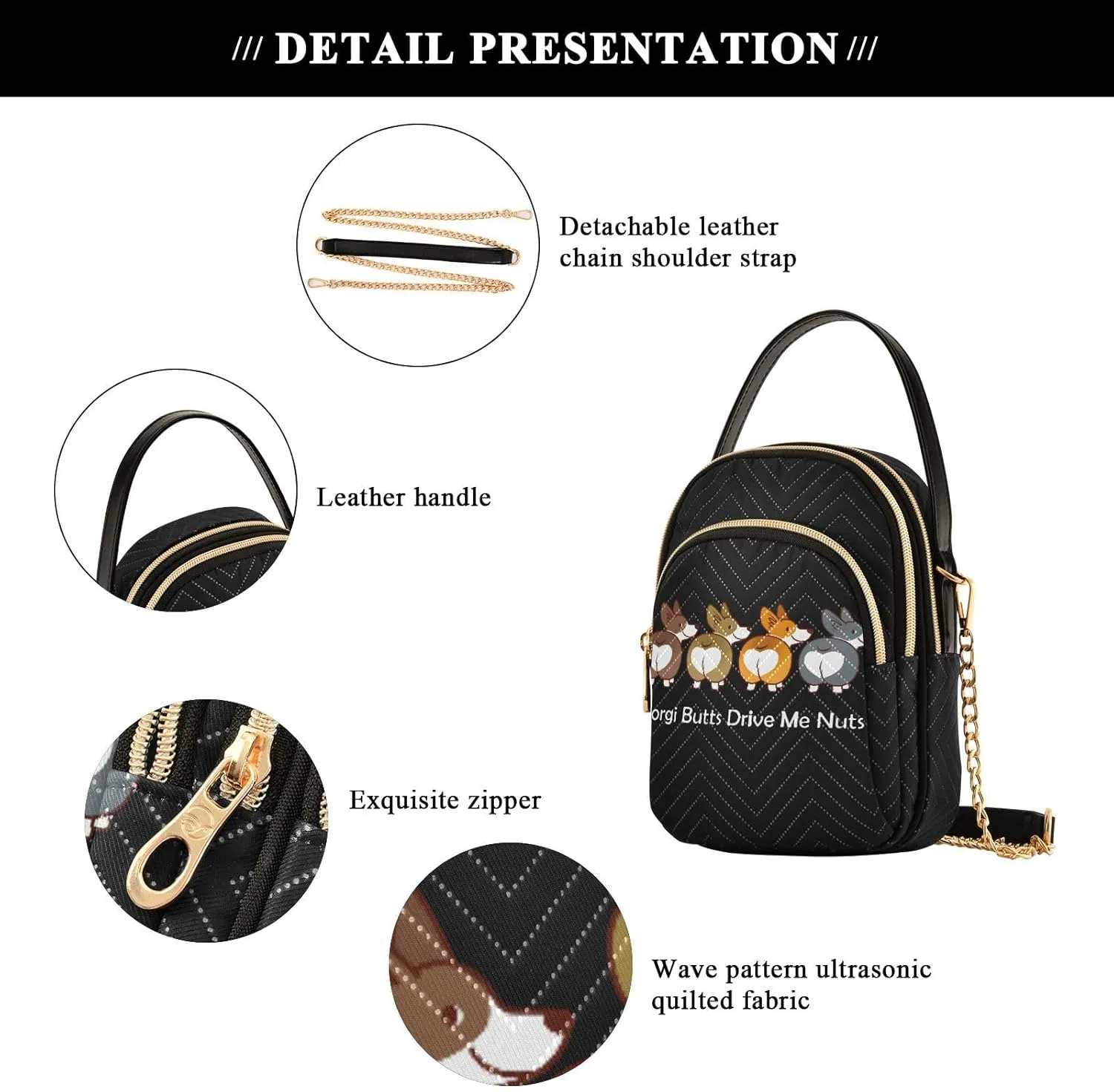 Cell Phone Purse Crossbody Handbag Durable Shoulder Bag Sturdy Travel Pouch