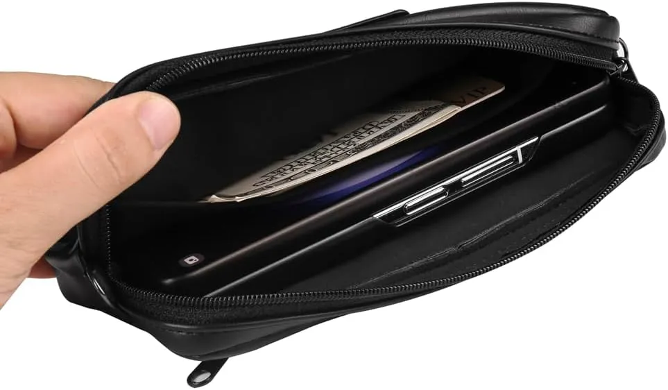 Cell Phone zipper Purse, Leather Small Crossbody Bags for men and women, Crossbody Bag With Shoulder