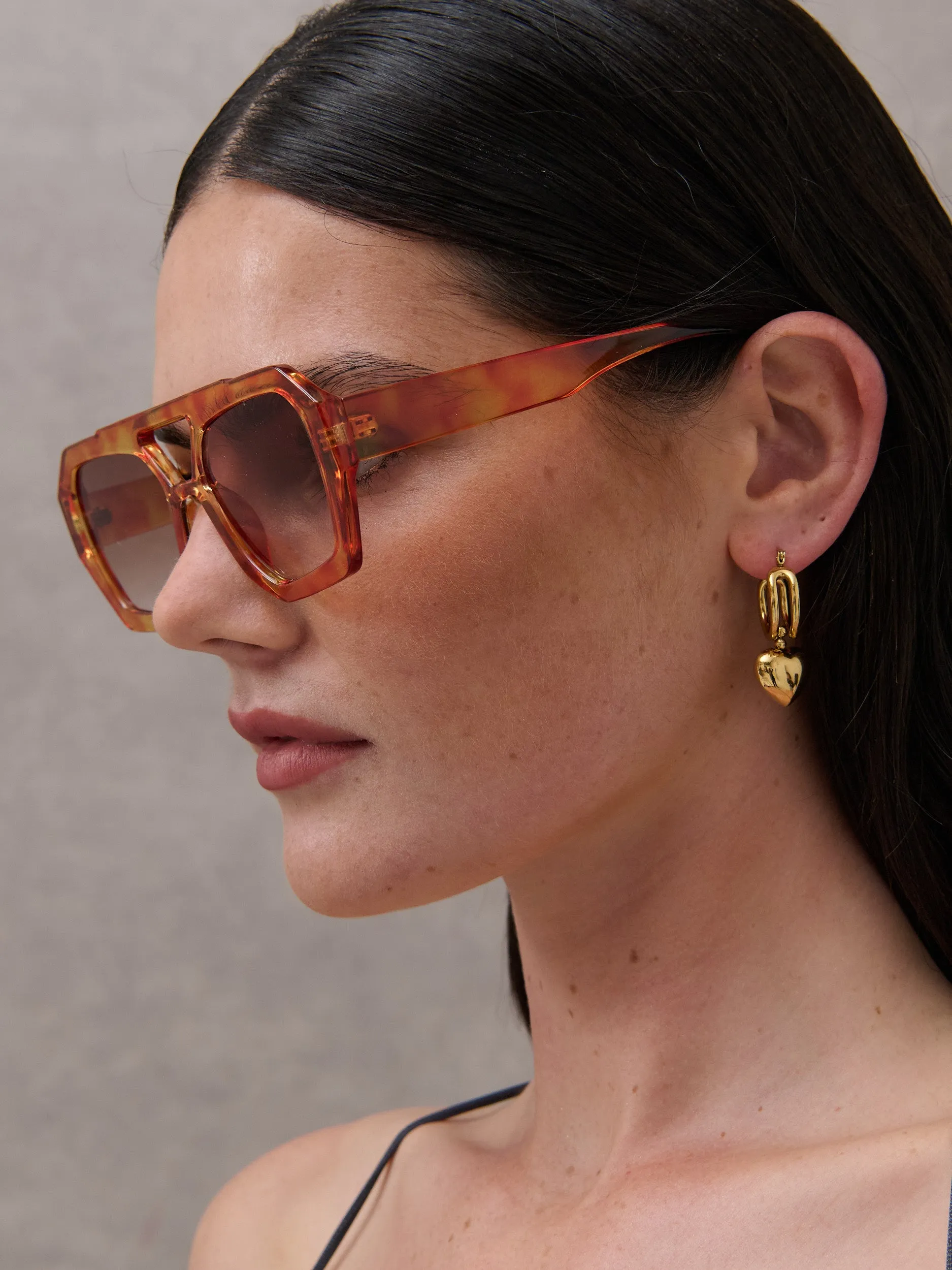 Chai Angular Sunglasses in Vintage Tort