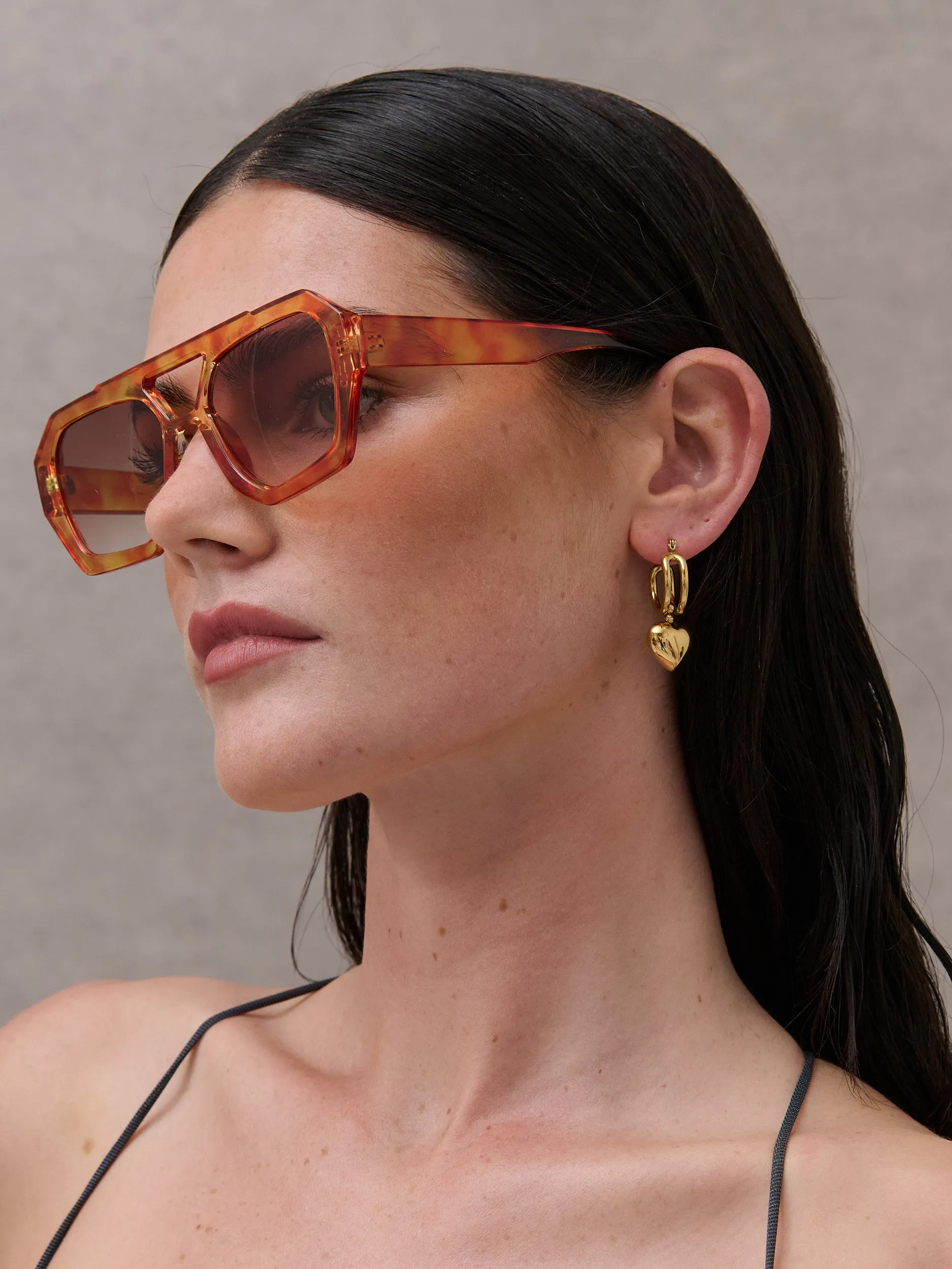 Chai Angular Sunglasses in Vintage Tort