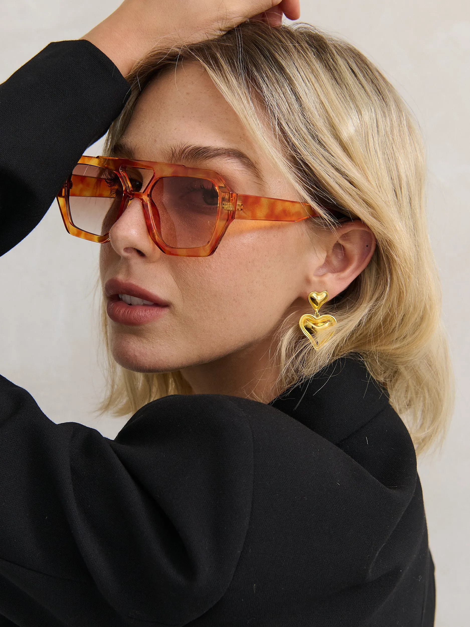 Chai Angular Sunglasses in Vintage Tort