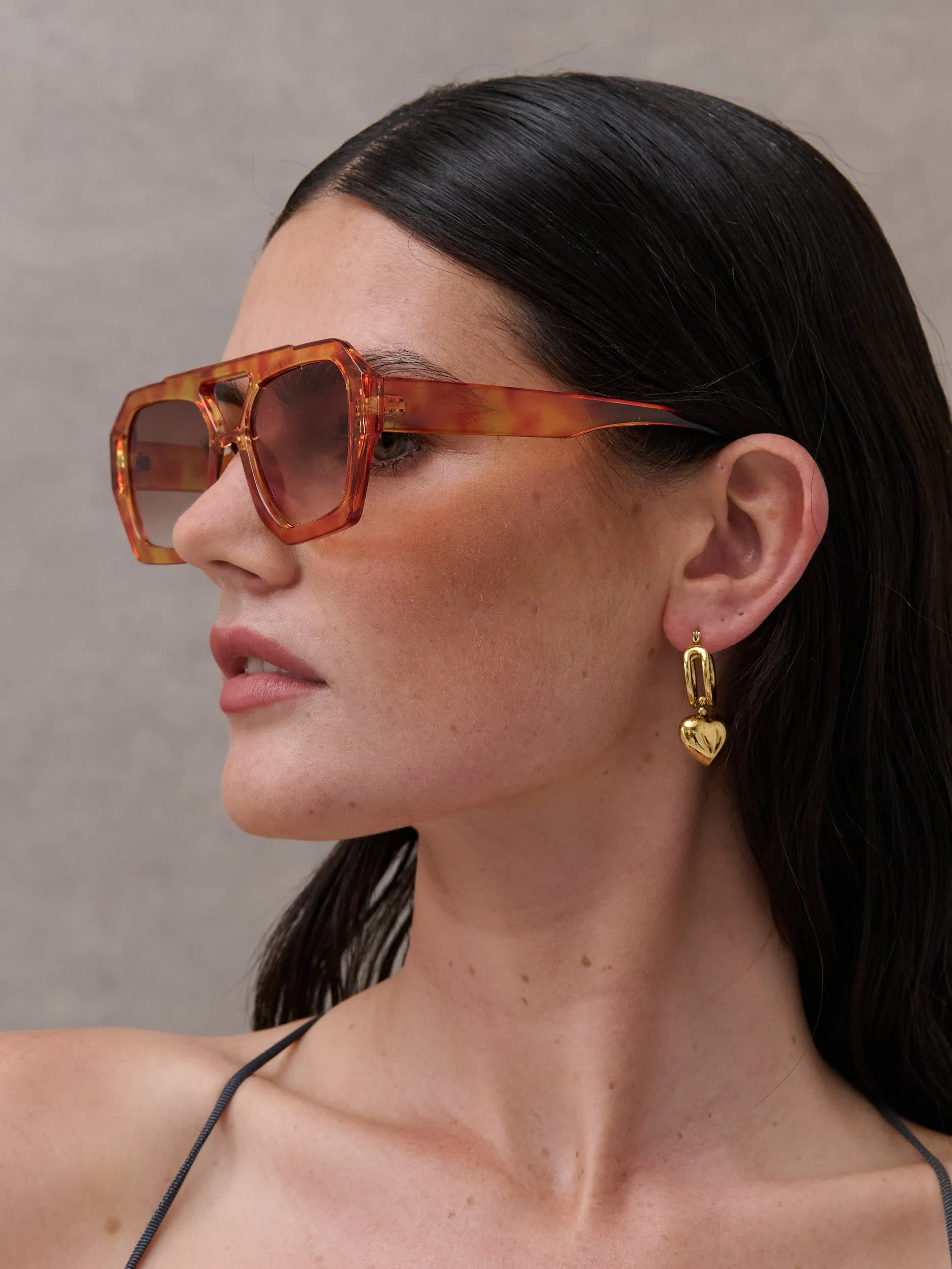 Chai Angular Sunglasses in Vintage Tort