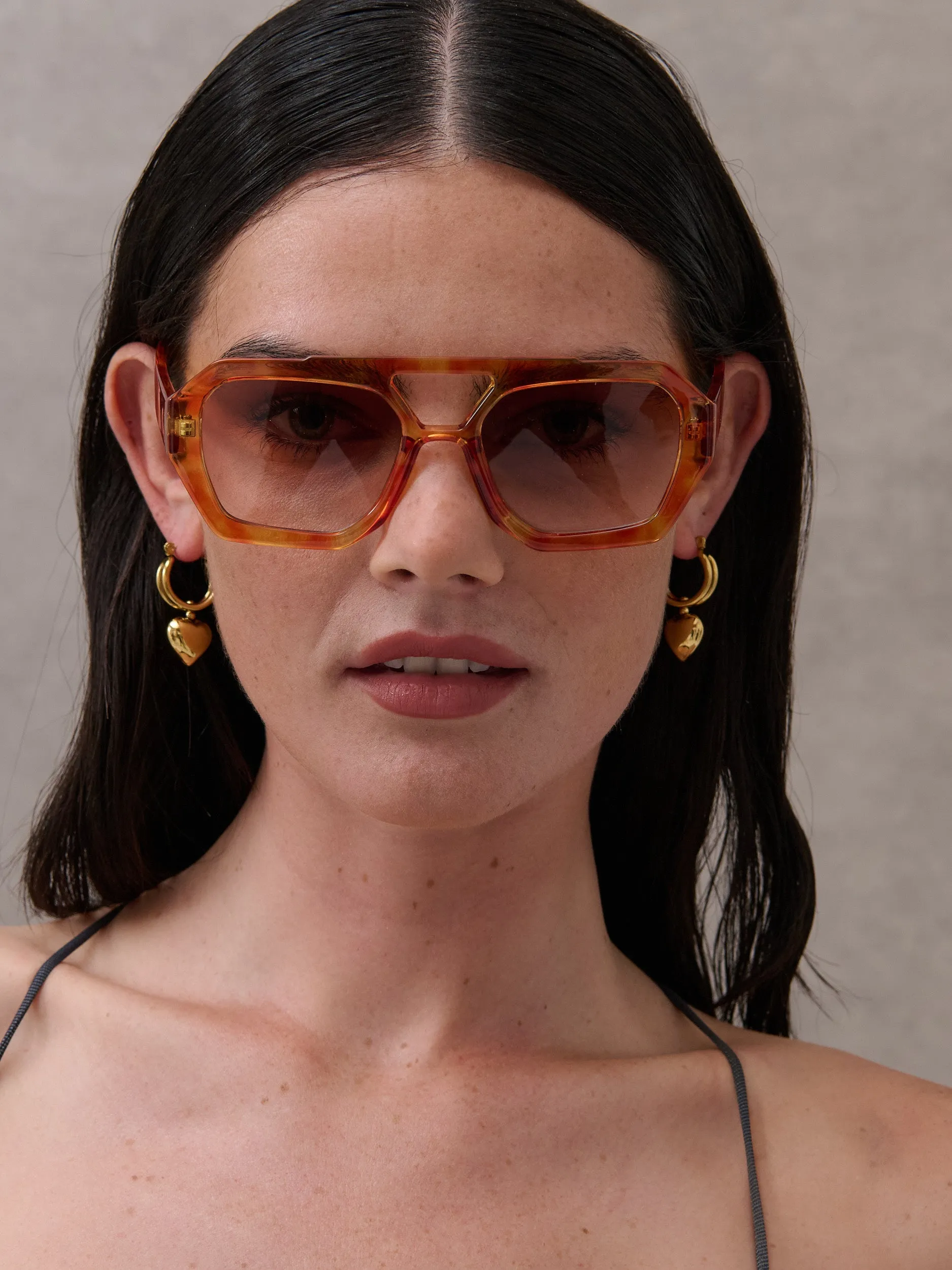 Chai Angular Sunglasses in Vintage Tort