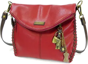 Chala Charming Crossbody Bag Shoulder Handbag With Flap Top and Zipper -Pewter