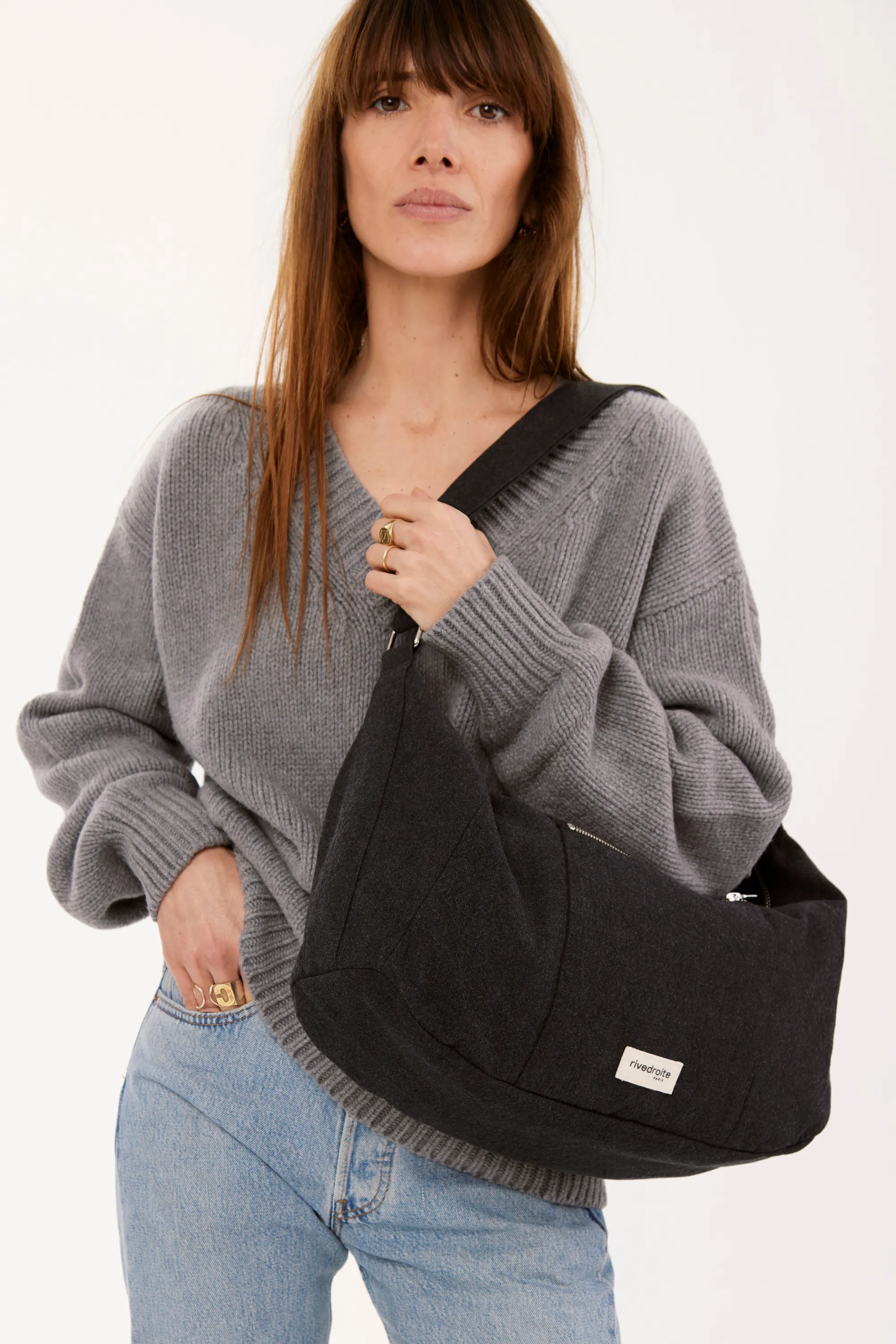 Charlot the crossbody bag - Recycled Cotton Black