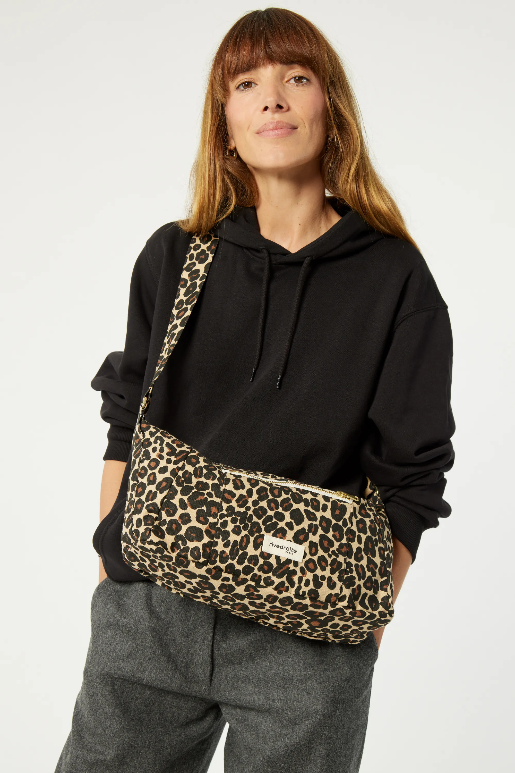Charlot the crossbody bag - Recycled cotton Leopard Beige sand