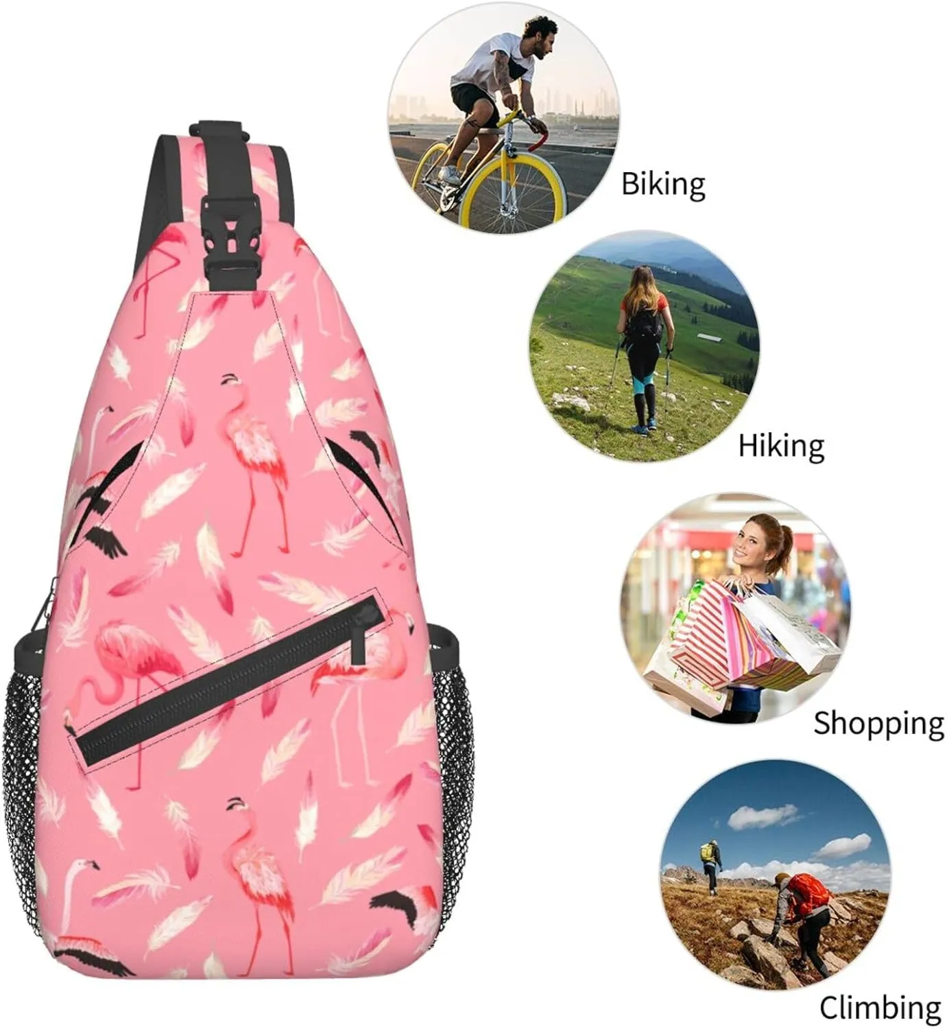 Chest Sling Bag Crossbody Shoulder Backpack Bag Gym Cycling Travel Hiking Daypack Cross Bag
