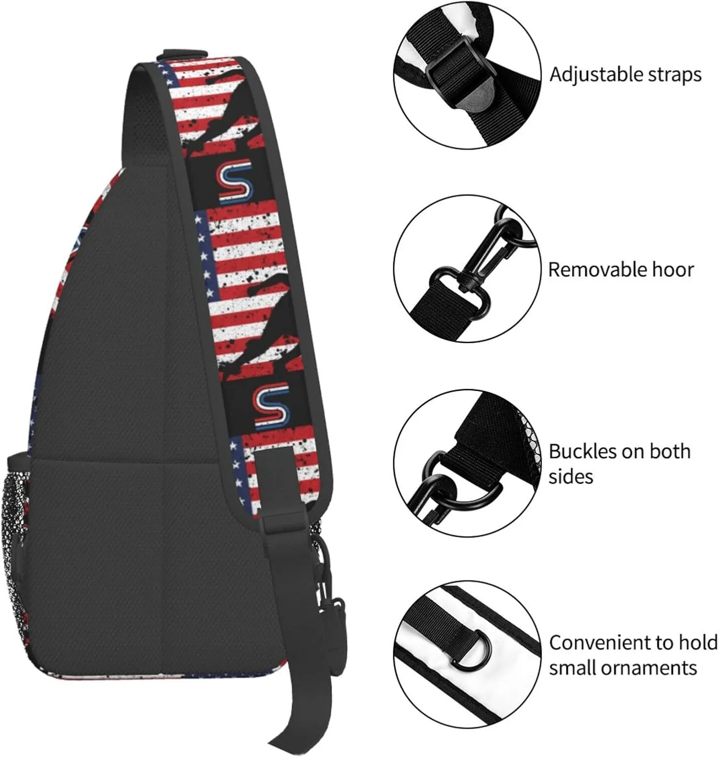 Chest Sling Bag Crossbody Shoulder Backpack Bag Gym Cycling Travel Hiking Daypack Cross Bag