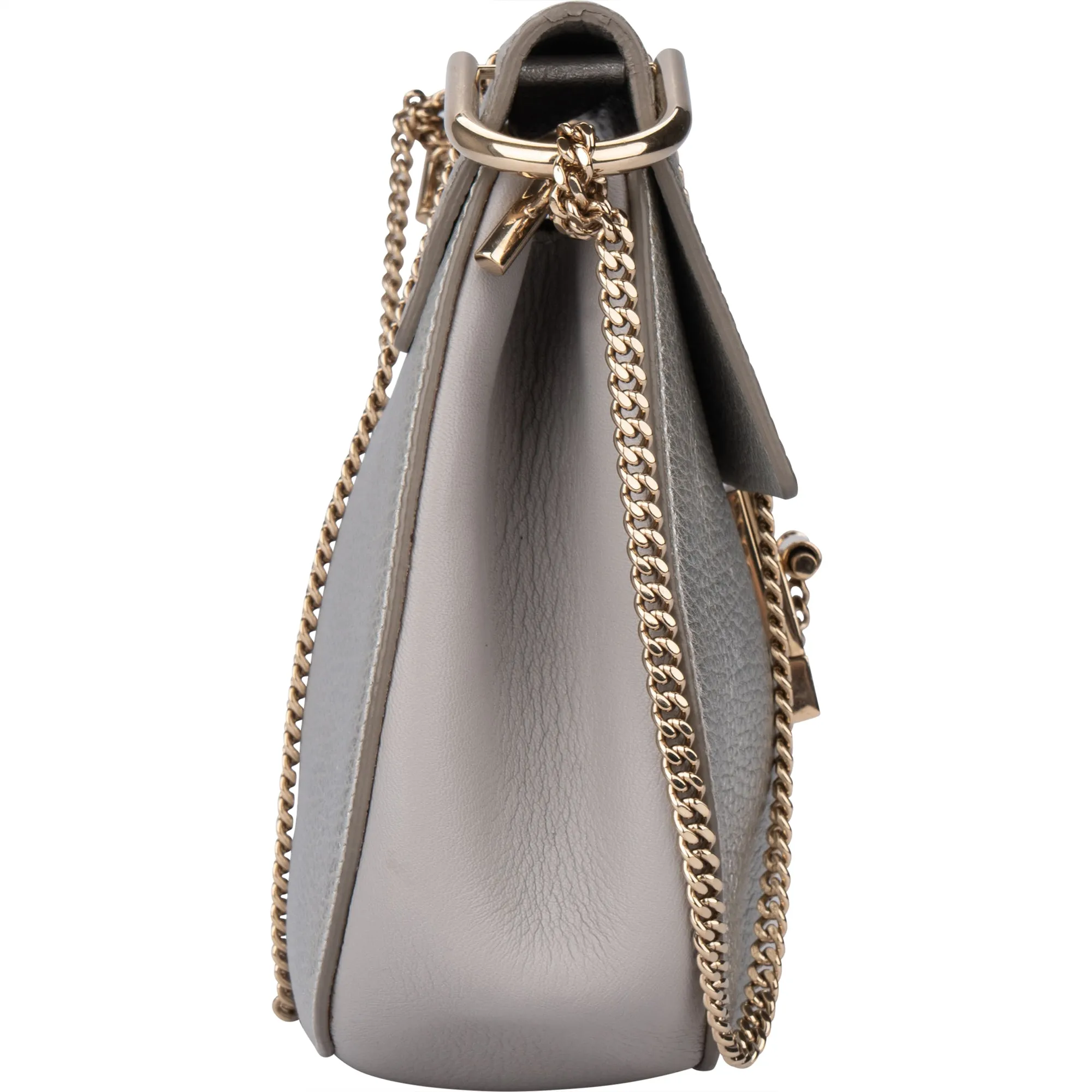 Chloé Silver Leather Drew Crossbody bag