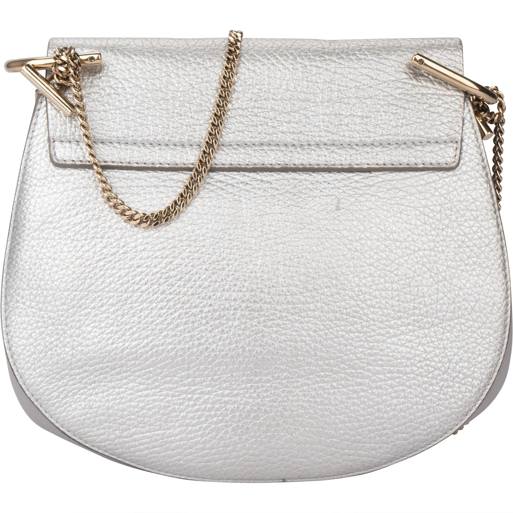 Chloé Silver Leather Drew Crossbody bag