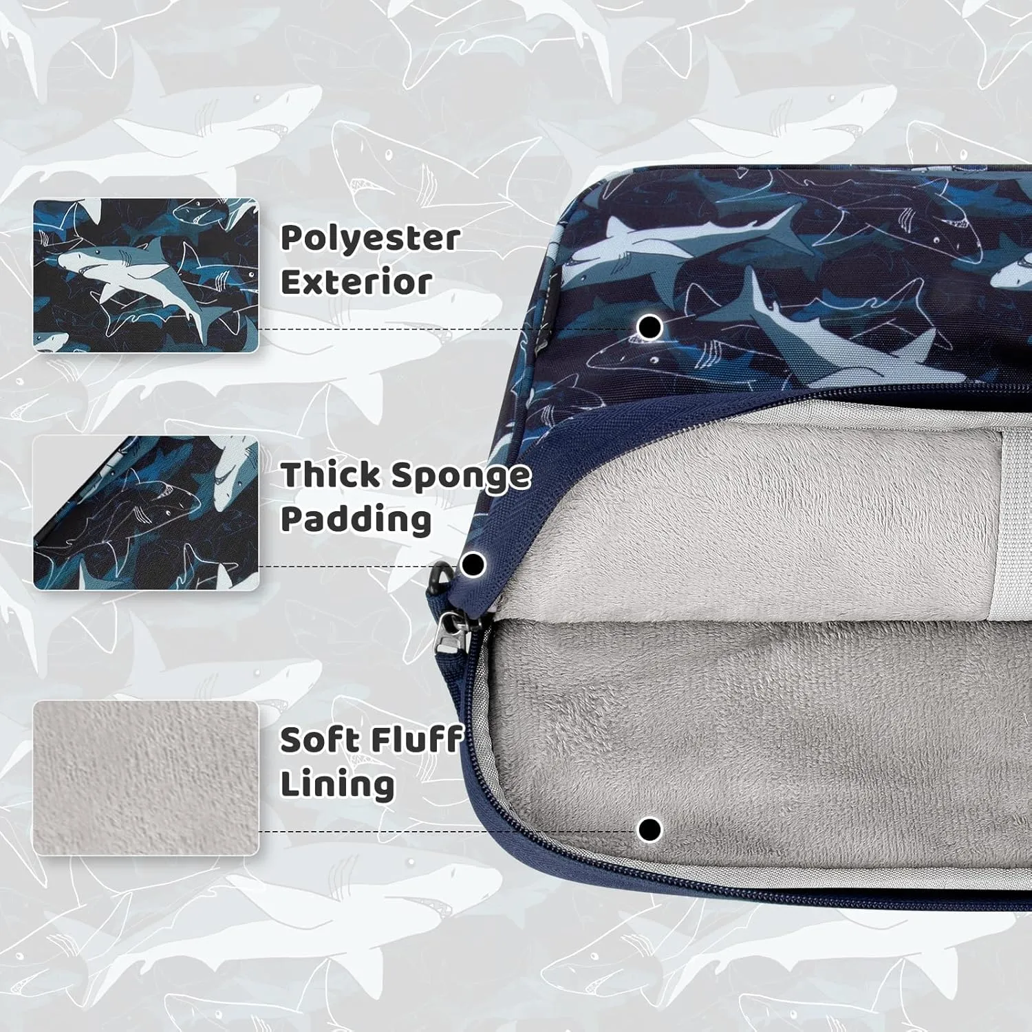 Choco Mocha Kids Tablet Sleeve Bag for Boys & Girls, (10-12.5Inch)