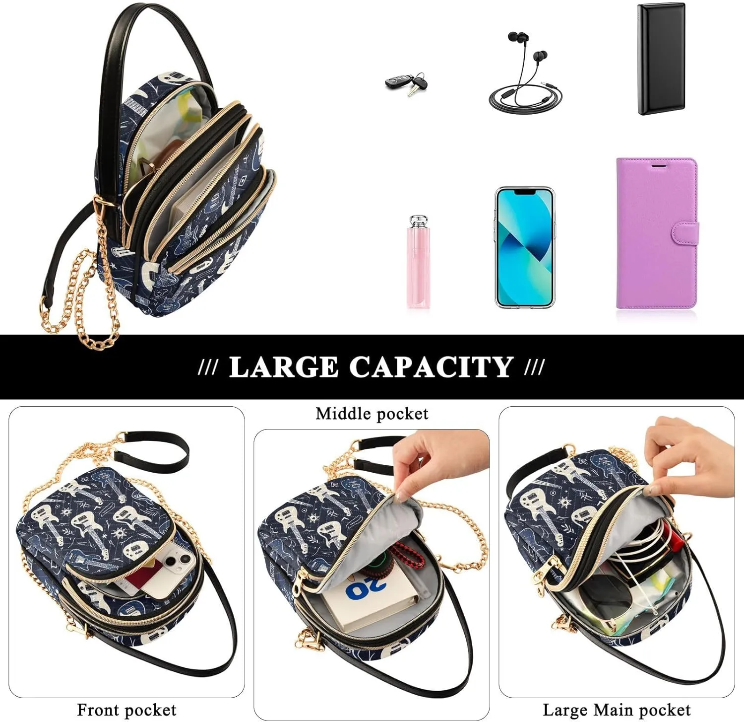 Christmas Ornaments Soldiers Set Women Crossbody Bags, Purse with Long Shoulder Strap, Stylish Crossbody Bags