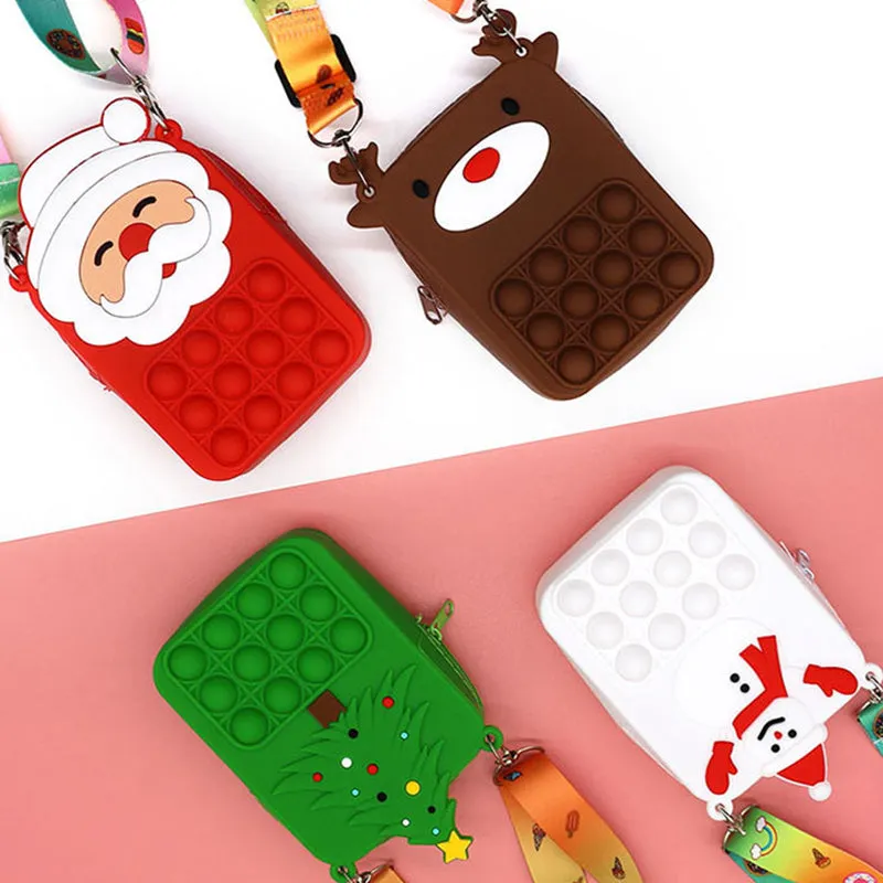 Christmas Shoulder Bags Crossbody Bag Squeeze Sensory Toys