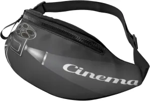 Cinema Camera Projector Fanny Pack, Crossbody Waist Packs for Women Men Waist Bags with Adjustable Strap for Travel Running Hiking Sport
