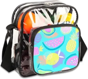 Clear Crossbody Bag Stadium Approved for Women and Men Transparent Messenger Shoulder Bag Clear Purse Bag