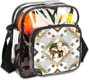 Clear Crossbody Bag Stadium Approved for Women and Men Transparent Messenger Shoulder Bag Clear Purse Bag