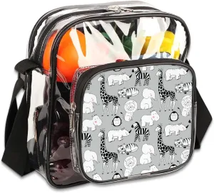Clear Crossbody Bag Stadium Approved for Women and Men Transparent Messenger Shoulder Bag Clear Purse Bag
