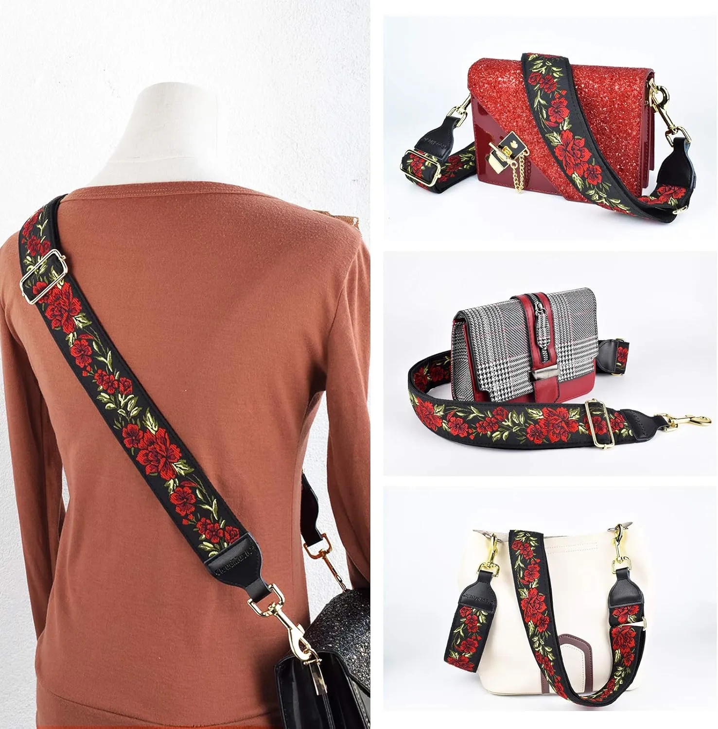 CLOUDMUSIC Handbag Strap Replacement Shoulder Crossbody Strap Purse Strap For Women Girls