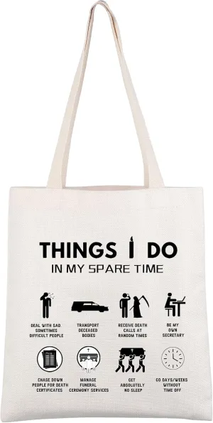 CMNIM Funeral Director Gifts for Women Tote Bag Mortician Handbag for Mortuary Science Student Embalmer Last Responder Gifts