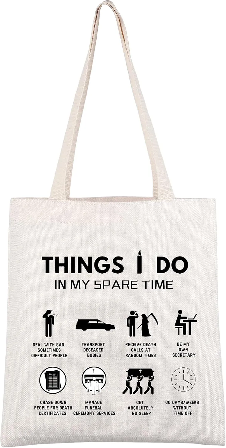 CMNIM Funeral Director Gifts for Women Tote Bag Mortician Handbag for Mortuary Science Student Embalmer Last Responder Gifts