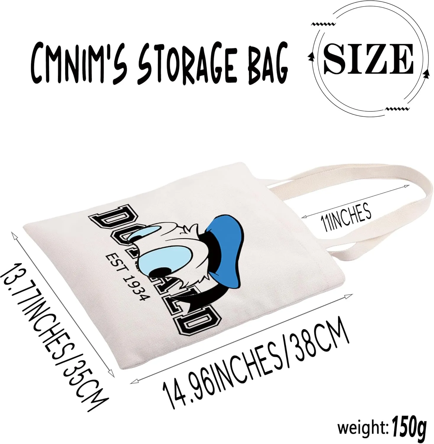 CMNIM Funny Donld Inspired Gift Duck Makeup Bag Duck Lover Gift- Don-ld Est 1934 Pouch Bag for Best Friend Friendship Gifts