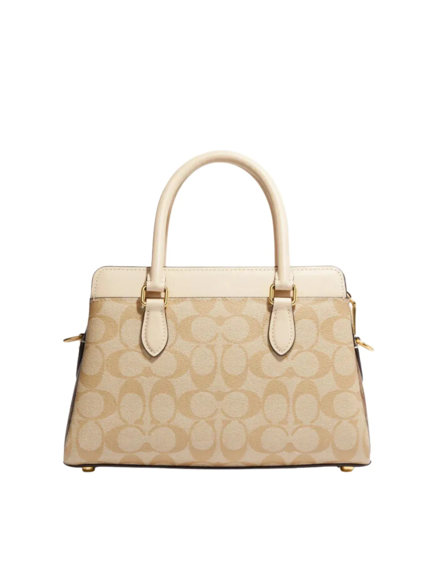 Coach Mini Darcie Carryall Signature Colorblocked Light Khaki Multi
