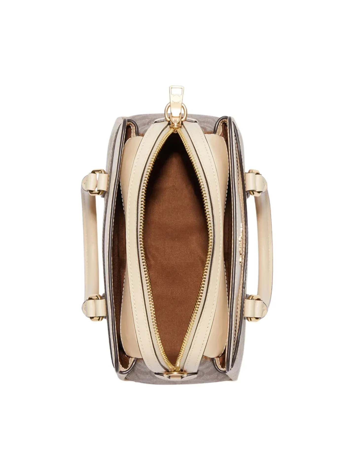 Coach Mini Darcie Carryall Signature Colorblocked Light Khaki Multi