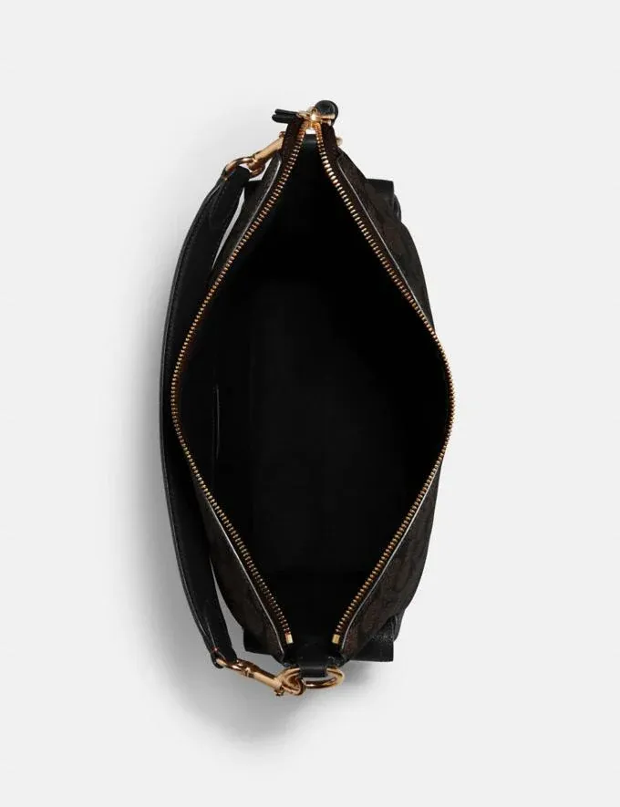 COACH Pennie Shoulder Bag In Signature Canvas with Detachable Strap for Shoulder/Crossbody Wear