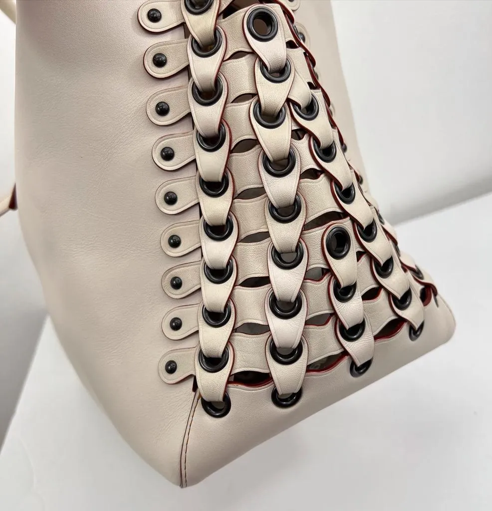 COACH ROGUE SIDE LINK DETAILS GLOVE TANNED LEATHER TOTE BAG