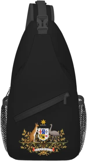 Coat of Arms of Australia Crossbody Bags For Women Men Chest Backpack Gym Shoulder Bag Travel Outdoor Sports Casual Crossbody Bags
