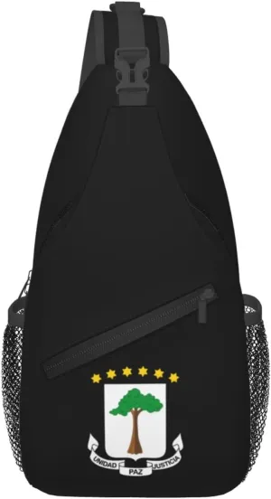 Coat of Arms of Equatorial Guinea Crossbody Bags For Women Men Chest Backpack Gym Shoulder Bag Travel Outdoor Sports Casual Crossbody Bags