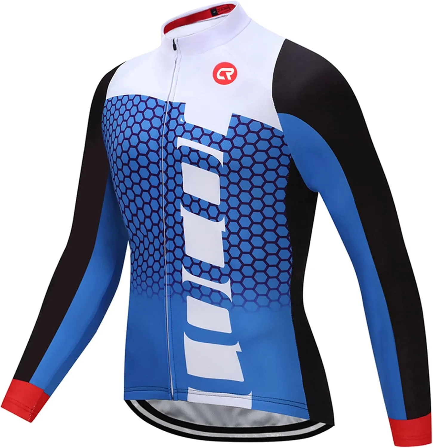 Coconut Ropamo CR Long Sleeve Cycling Jersey Mens, 3 1 Zipper Pockets Bicycle Tops Quick Dry Breathable Biking Shirt