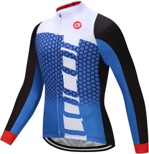 Coconut Ropamo CR Long Sleeve Cycling Jersey Mens, 3 1 Zipper Pockets Bicycle Tops Quick Dry Breathable Biking Shirt