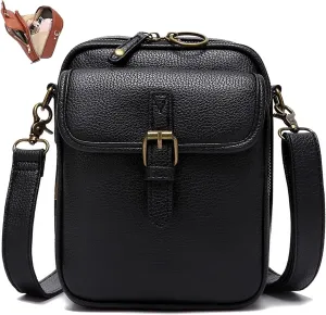 Collaboraten1 Crossbody Leather Bag, Large Capacity Mini Crossbody Bag, Small Crossbody Bags for Women