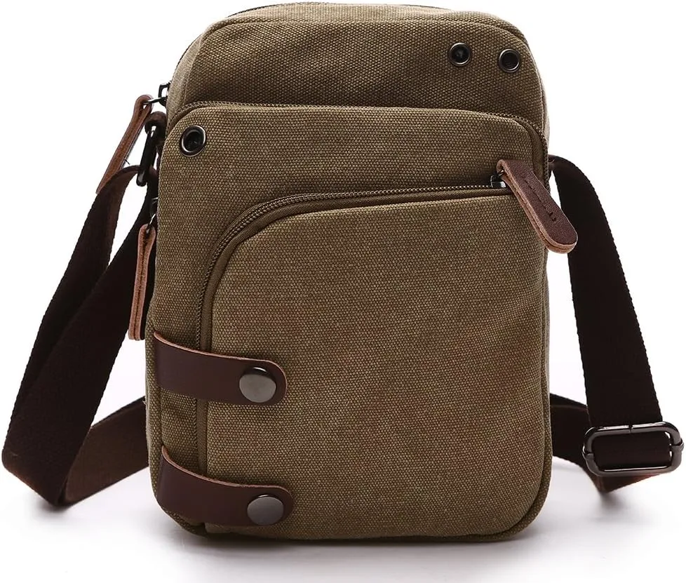 Collsants Mini Crossbody Bags for Women and Men - Small Purses and Handbags - Travel Bag - Canvas Shoulder Purse